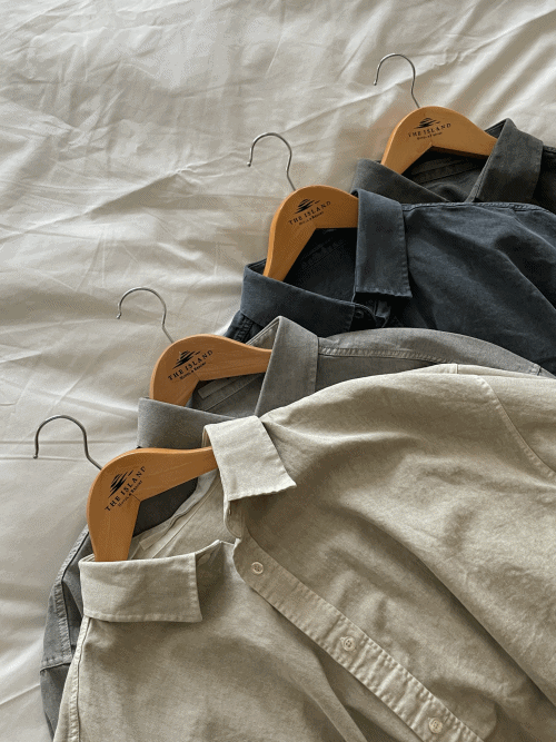 Simp,캐들 피그먼트 오버핏 셔츠 ( 4 Color )